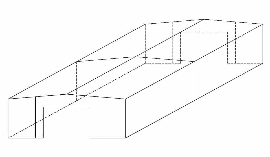 30 x 40 x 10 steel building sketch