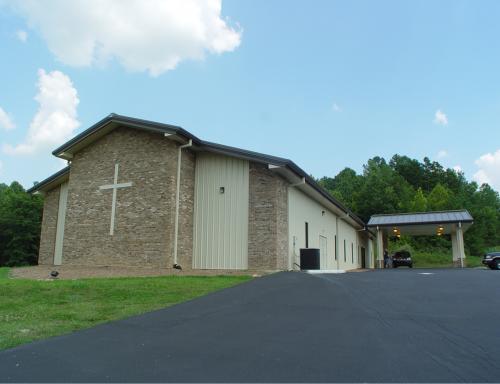 custom Church with cross and stone