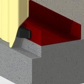 Notch with channel and closure steel building