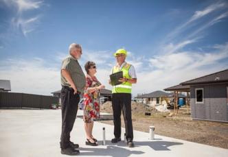 people on job site for steel building
