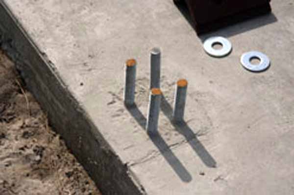 steel building anchor bolts