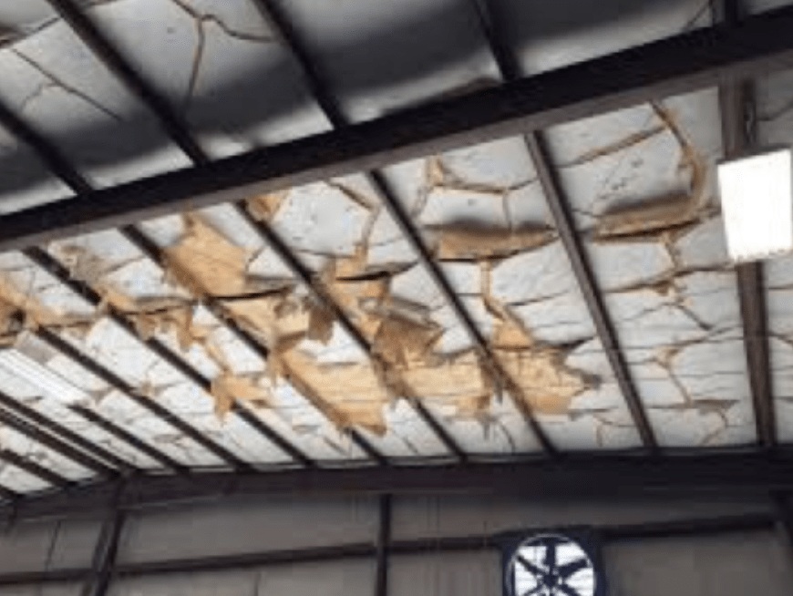 Damaged Fiberglass Insulation