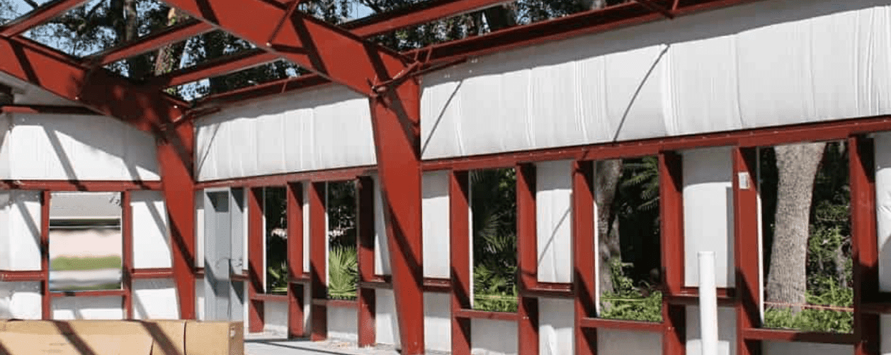 Fiberglass Insulation on a steel building